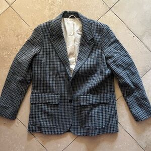 Alex Mill Blue and Gray Plaid Blazer